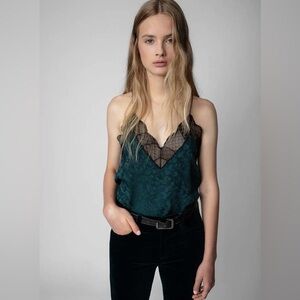 ZADIG & VOLTAIRE Christy Jac Leo Silk Camisole